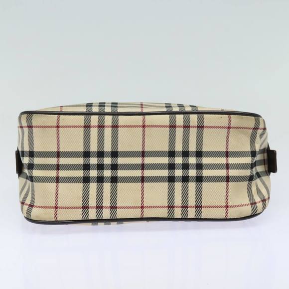 BURBERRY Nova Check Hand Bag Nylon Black Beige Auth yk13499 - Picture 5 of 16